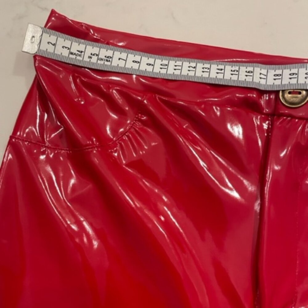 Faux Leather Red Pants - Picture 5 of 7